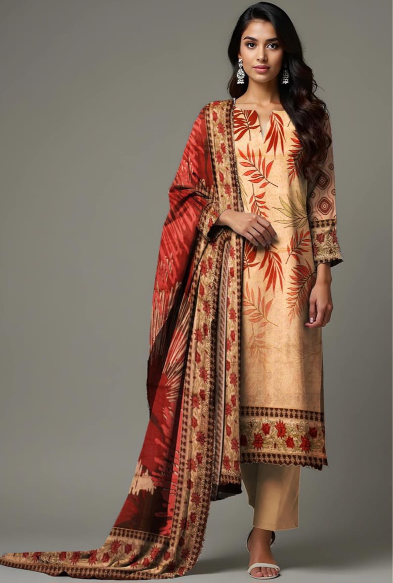 ROOHI 3PC UNSTITCHED