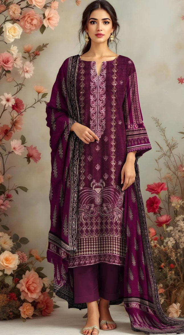 SUMAYYA 3PC EMBROIDERED UNSTITCHED